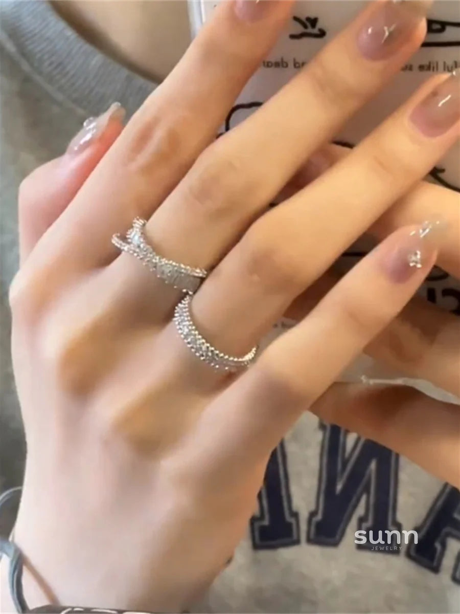 Anjali Embellished Crossover Ring