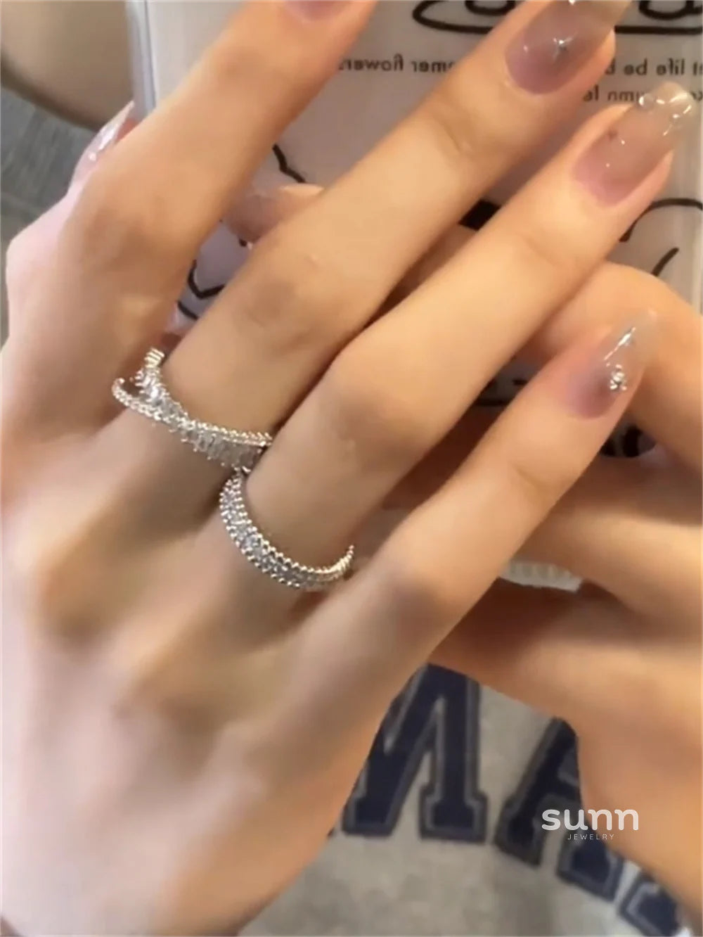 Anjali Embellished Crossover Ring