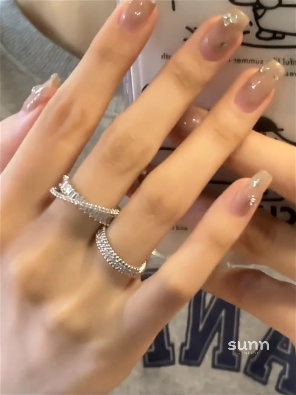 Anjali Embellished Crossover Ring