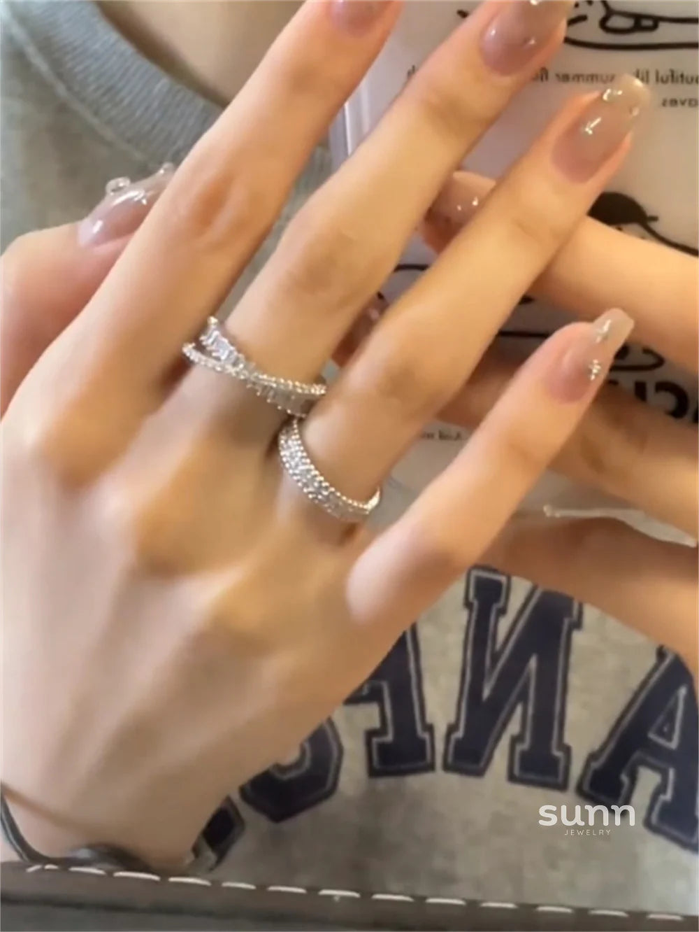 Anjali Embellished Crossover Ring