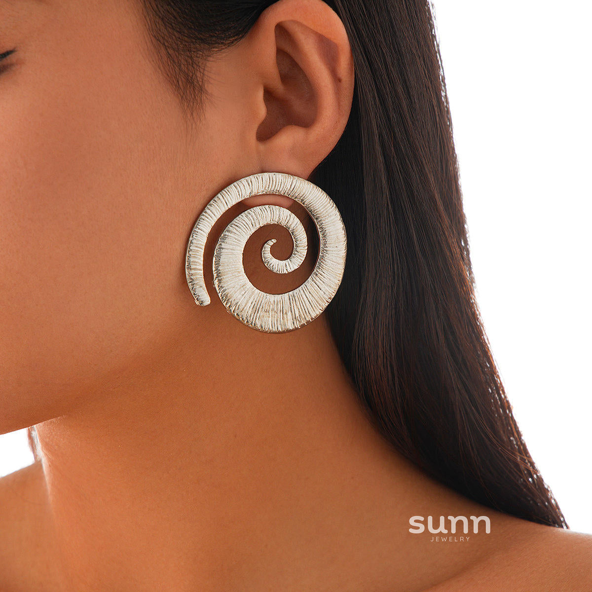 Ann Ocean-Inspired Spiral Earrings [YK99DYBX]