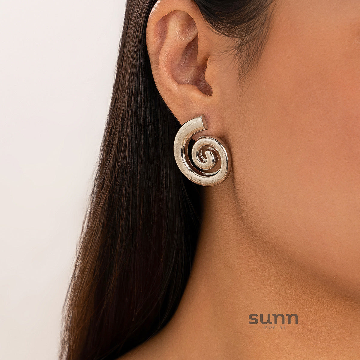 Ann Ocean-Inspired Spiral Earrings [VAWGCEBF]
