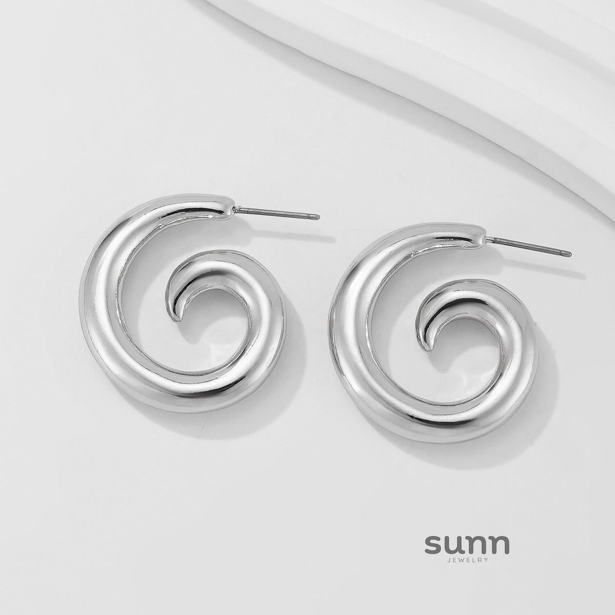 Ann Ocean-Inspired Spiral Earrings [YKZZOHZP]