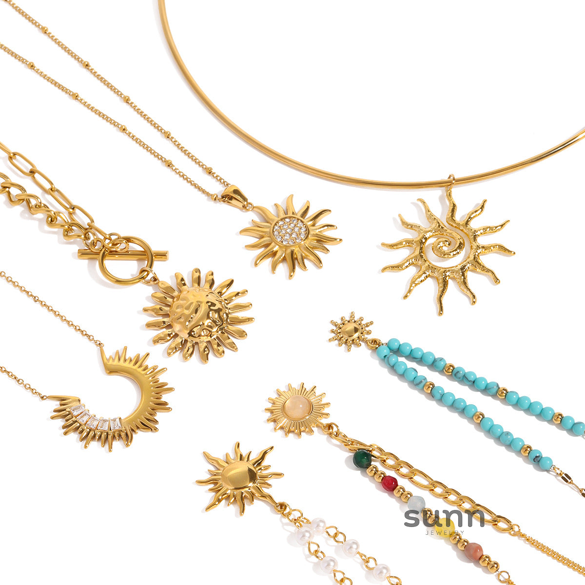 Annagrace Celestial Layered Necklace [WNHTQOQS]