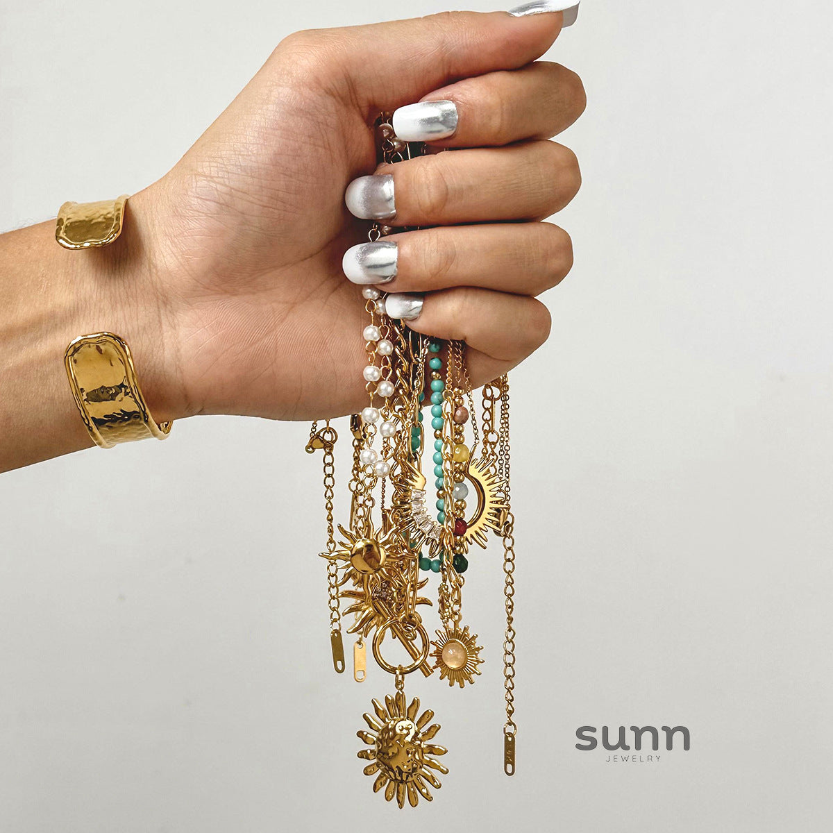 Annagrace Celestial Layered Necklace [LPM28LMP]