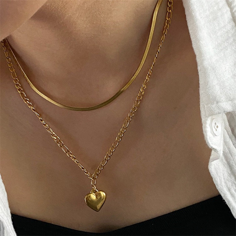 Annaleah Titanium Heart Snake Necklace [F2BLJPMQ]