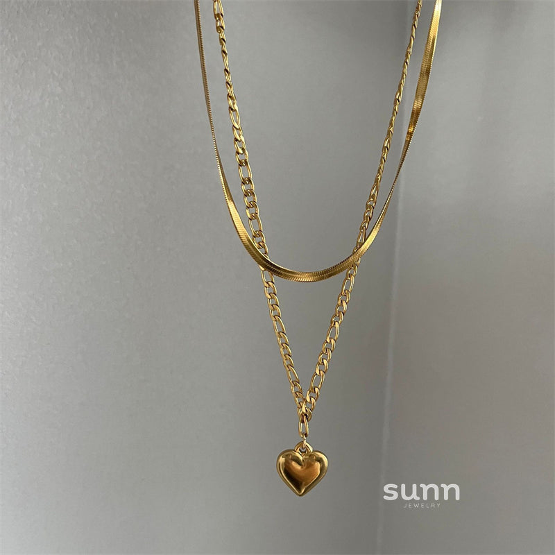 Annaleah Titanium Heart Snake Necklace [F2BLJPMQ]