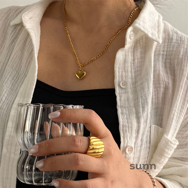 Annaleah Titanium Heart Snake Necklace [81M5JLW9]