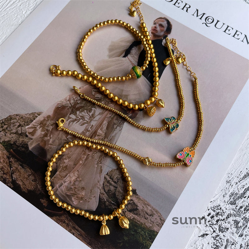 Annaleigha Enamel Butterfly Bracelet [14HIM6N0]