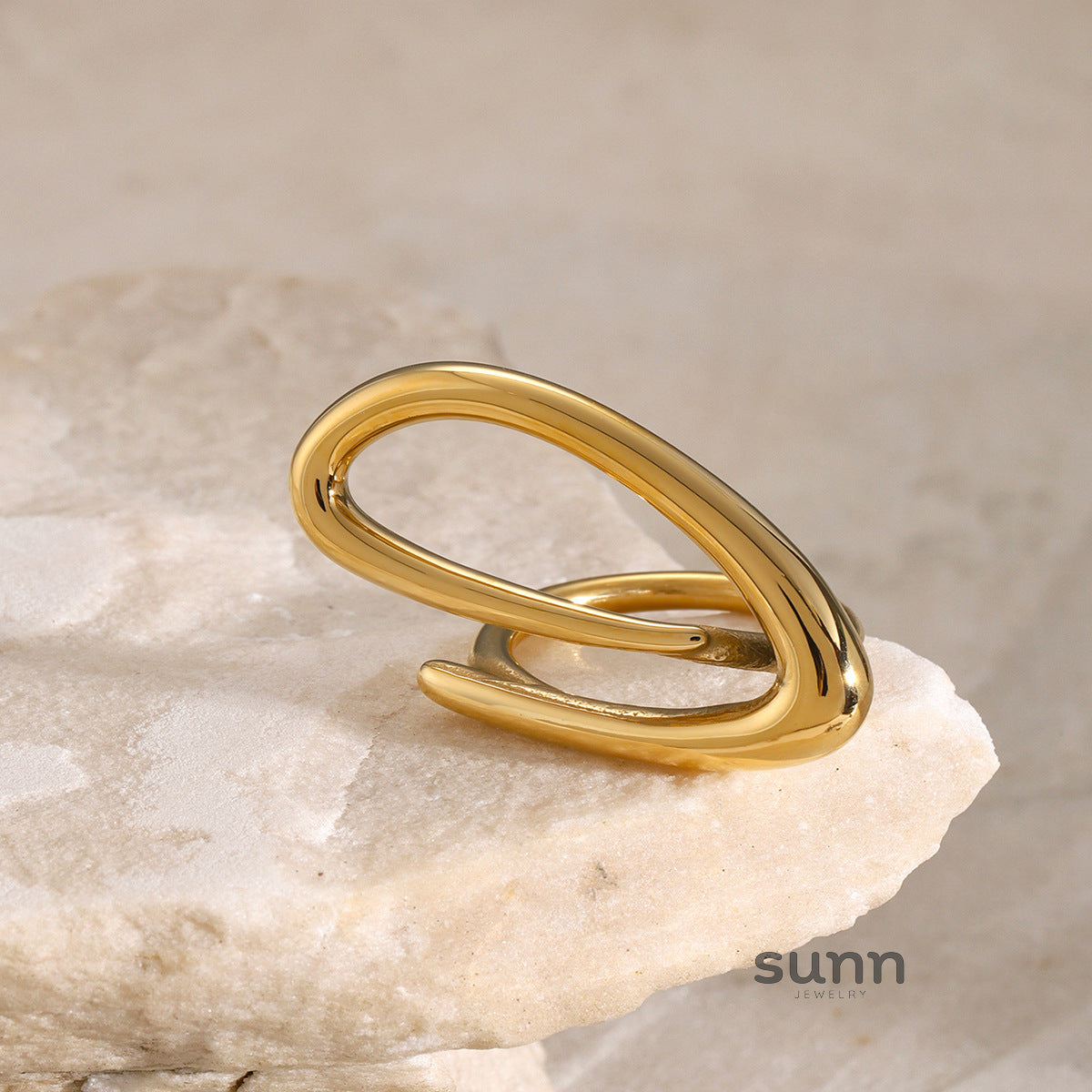 Annaleigha K Gold Open Ring [4UH7DTAQ]