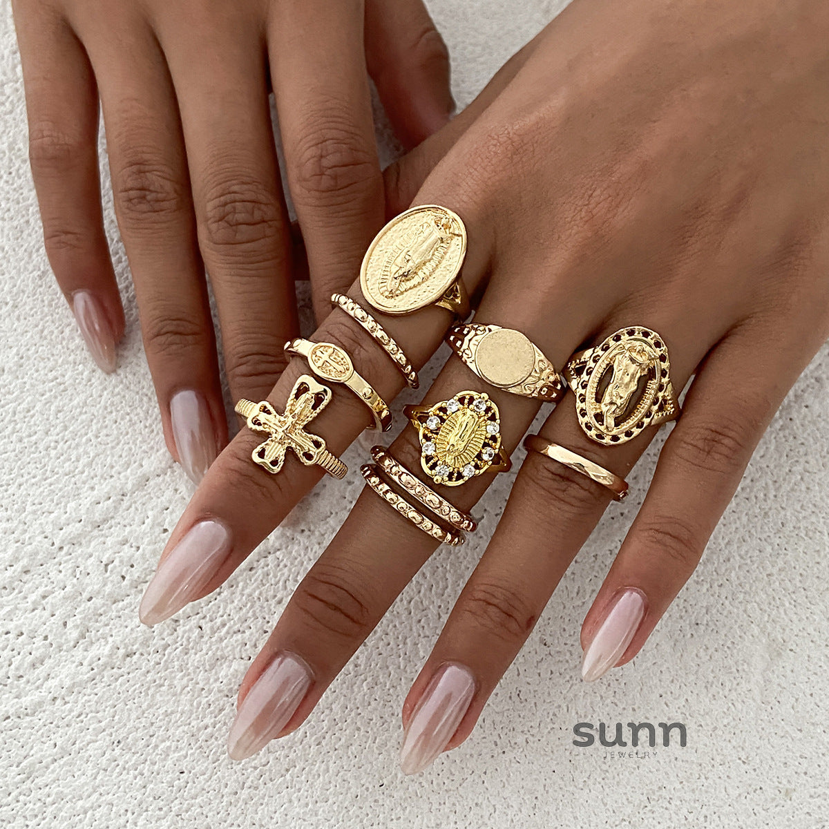 Annalicia Geometric Pearl Ring [GBIKAYCJ]