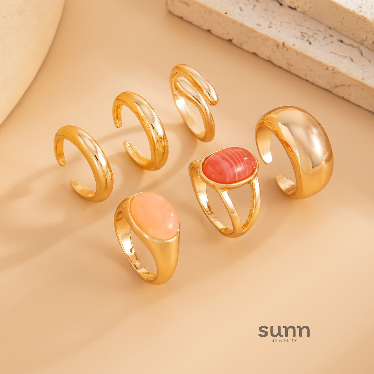 Annalicia Geometric Pearl Ring [6TC2Q9Y1]