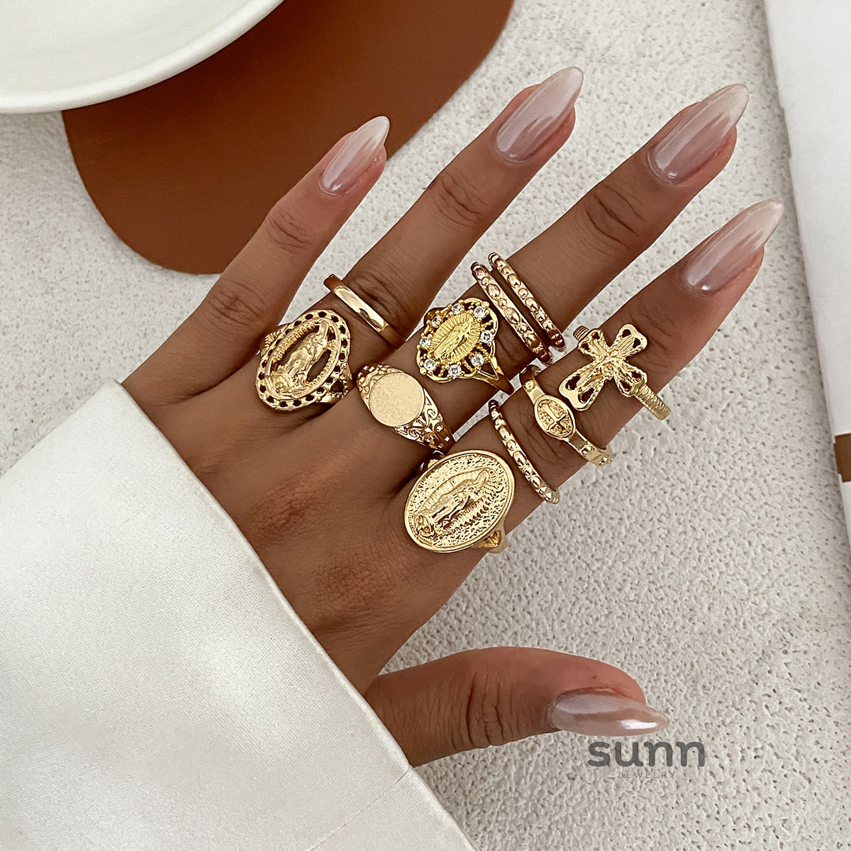 Annalicia Geometric Pearl Ring [ZXXUEWJW]