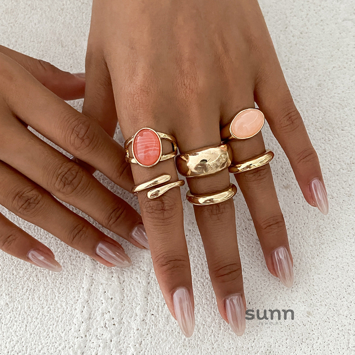 Annalicia Geometric Pearl Ring [805NR85H]