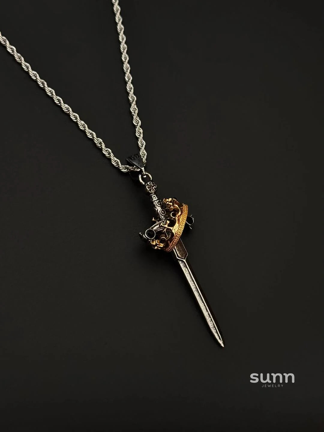 Annalisa Crowned Sword Necklace