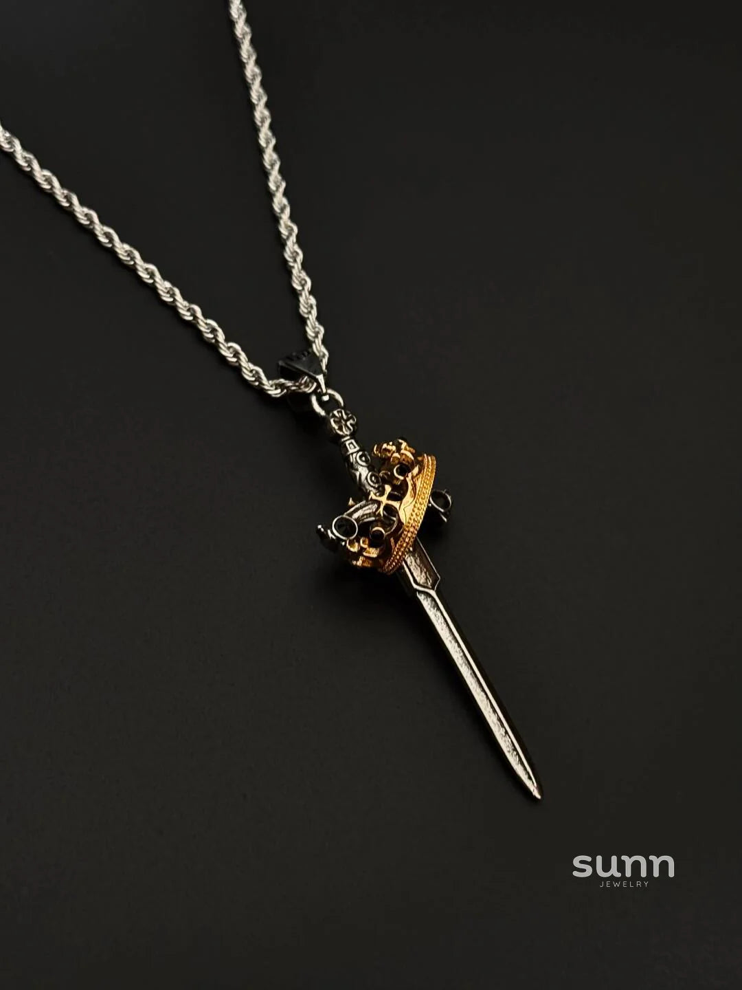 Annalisa Crowned Sword Necklace