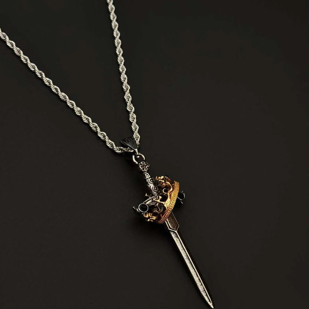 Annalisa Crowned Sword Necklace