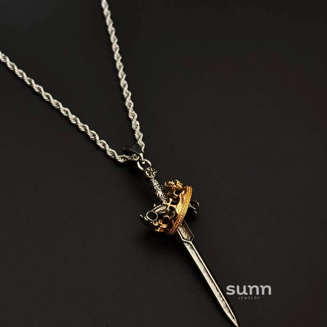Annalisa Crowned Sword Necklace