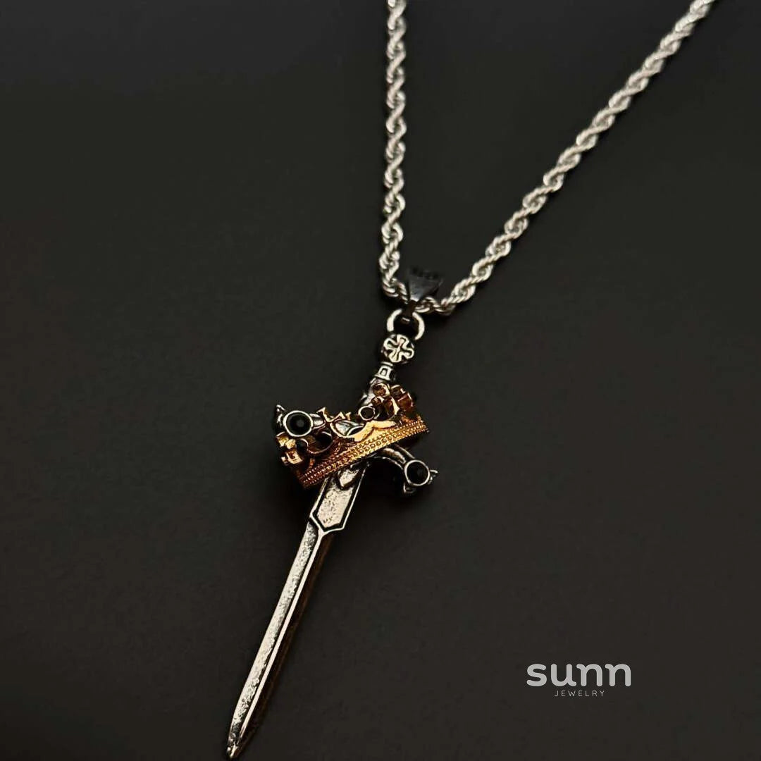 Annalisa Crowned Sword Necklace