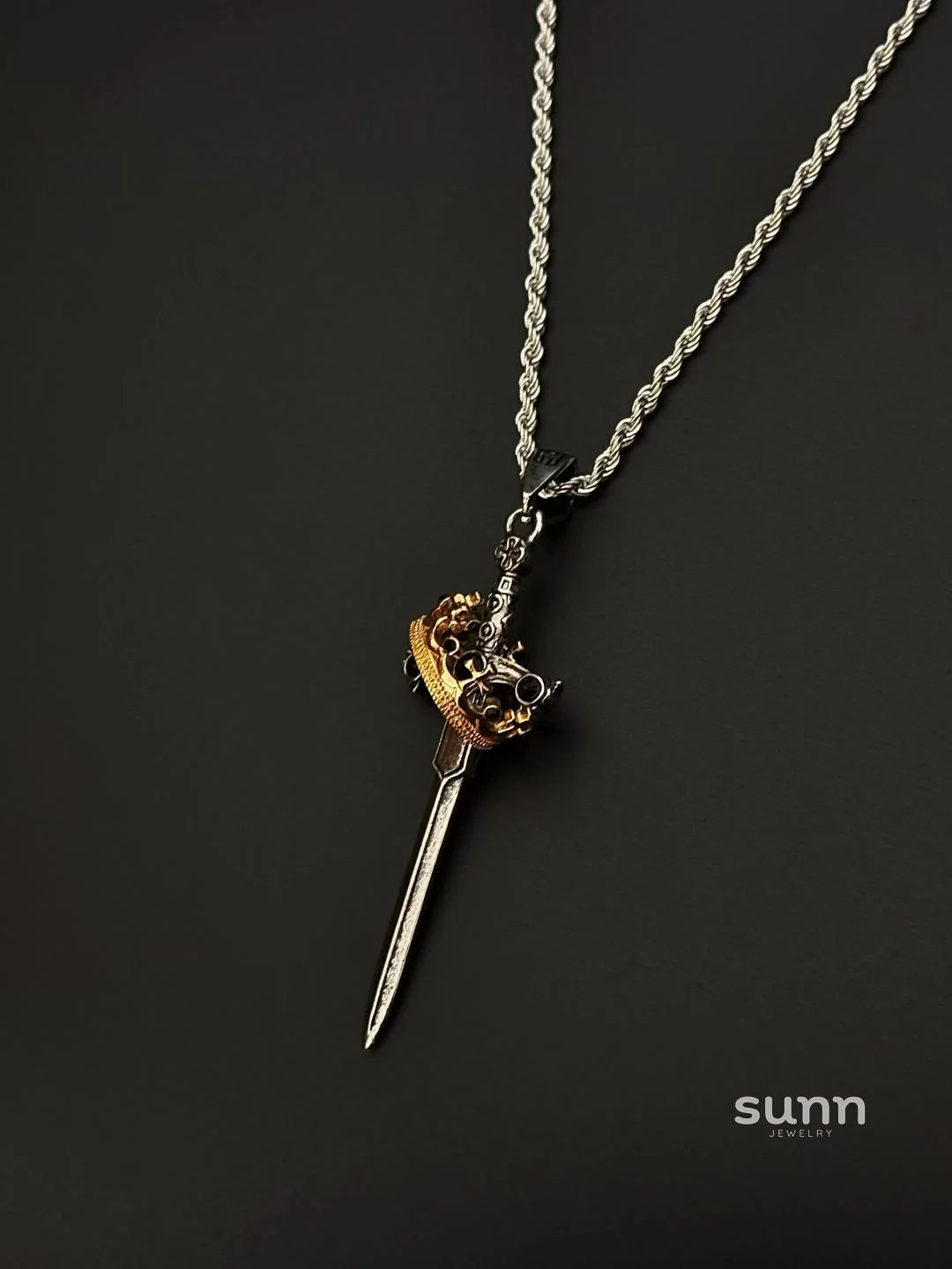 Annalisa Crowned Sword Necklace