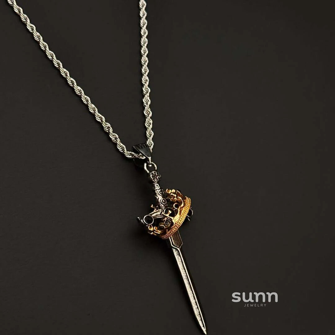 Annalisa Crowned Sword Necklace