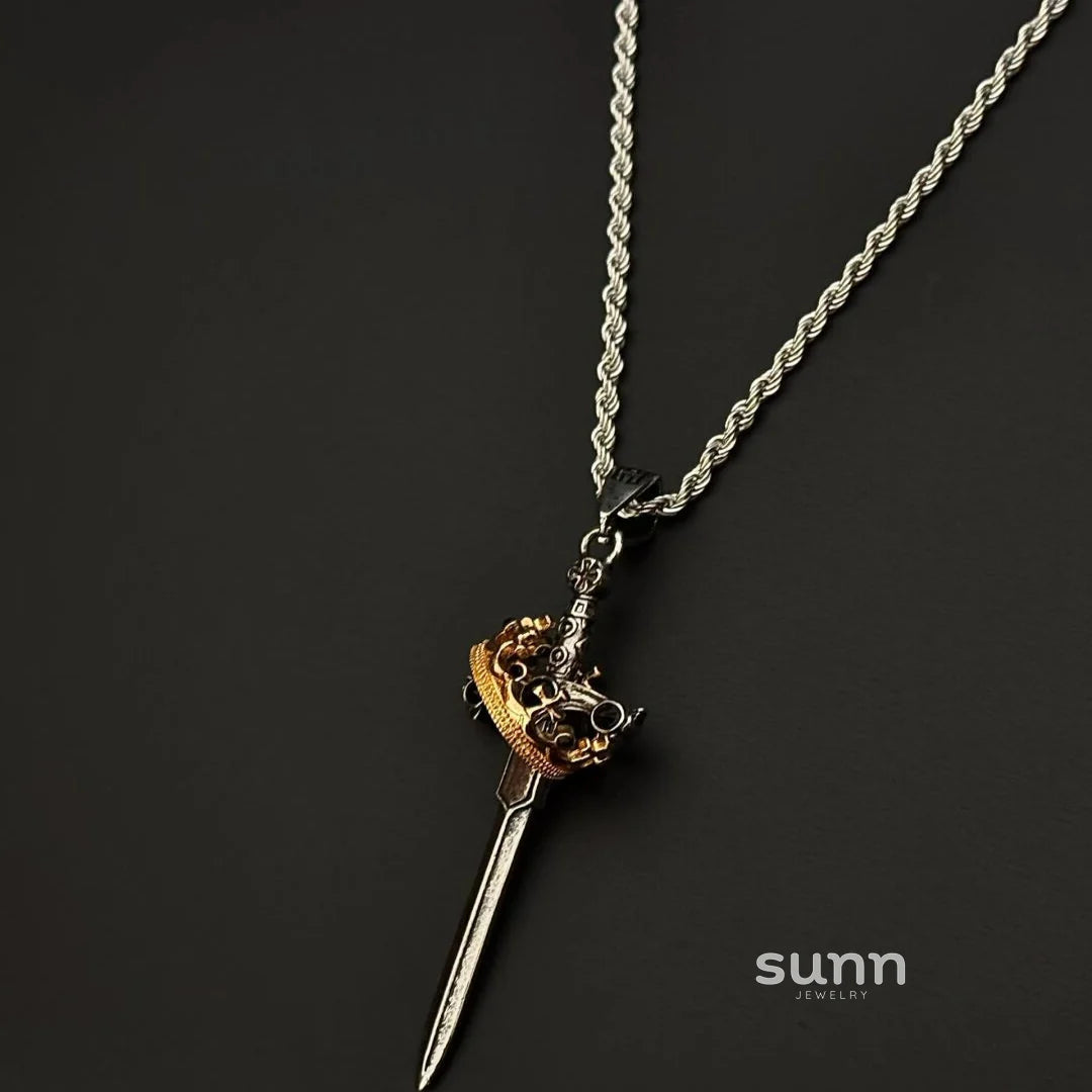 Annalisa Crowned Sword Necklace
