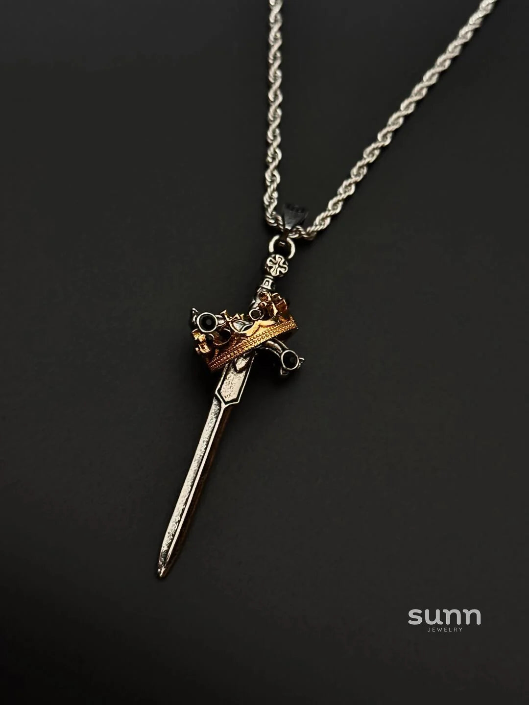 Annalisa Crowned Sword Necklace