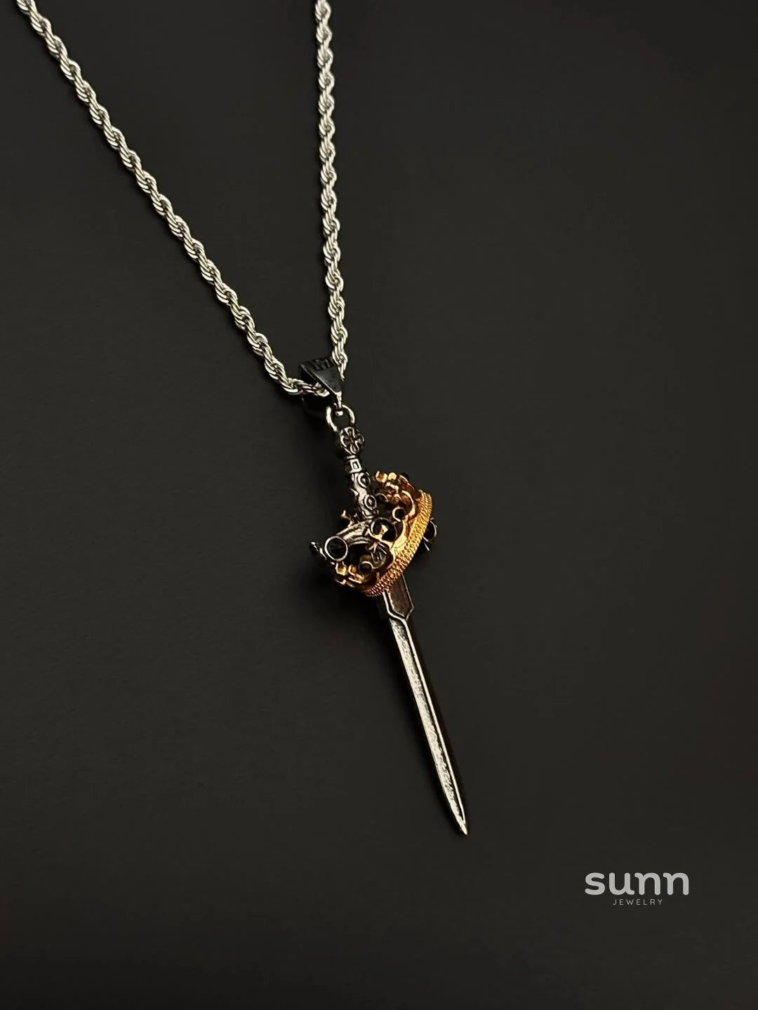 Annalisa Crowned Sword Necklace
