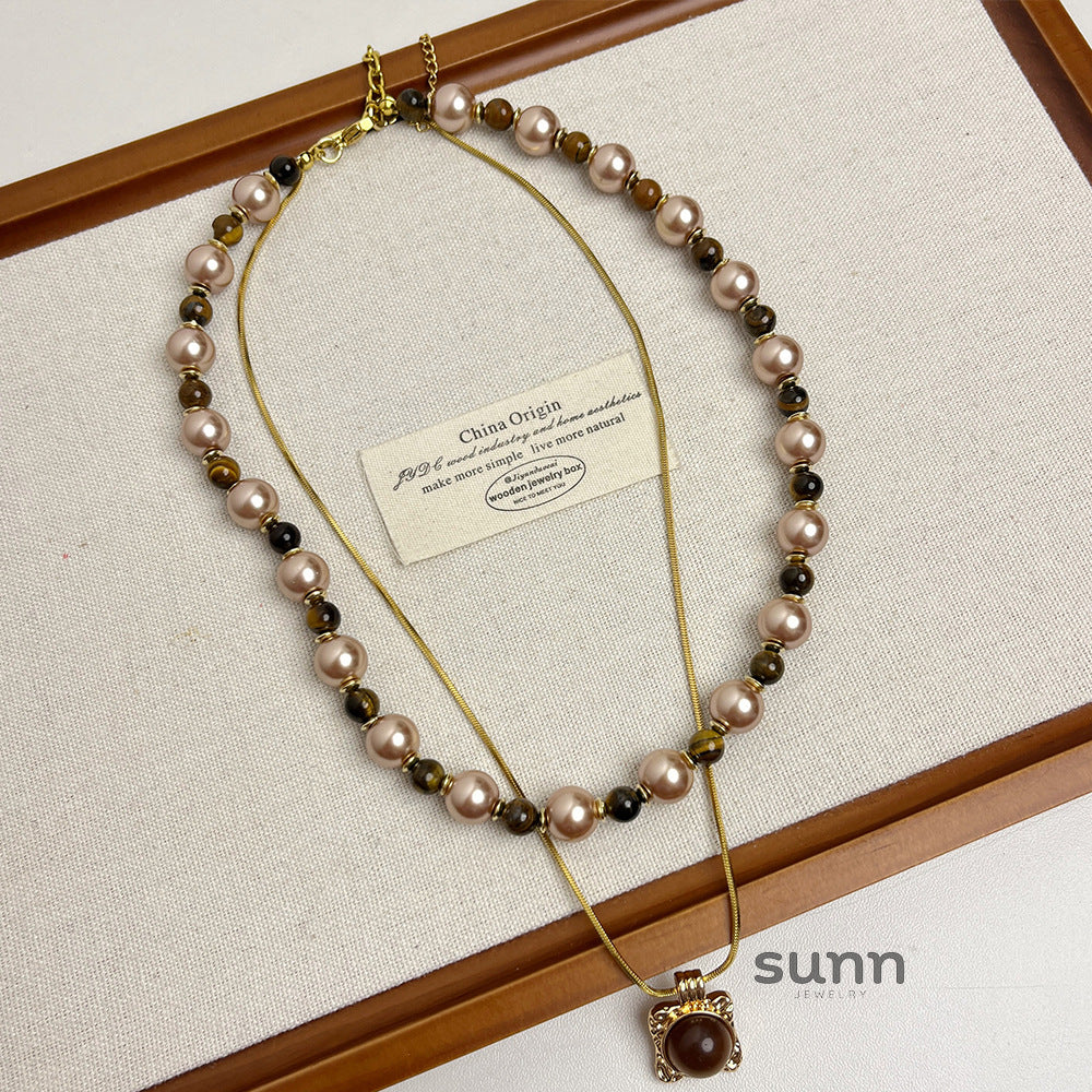 Annaly Double-Layer Pearl Necklace [3U0NGIYQ]