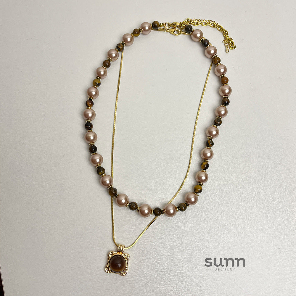 Annaly Double-Layer Pearl Necklace [R8CS2QH2]
