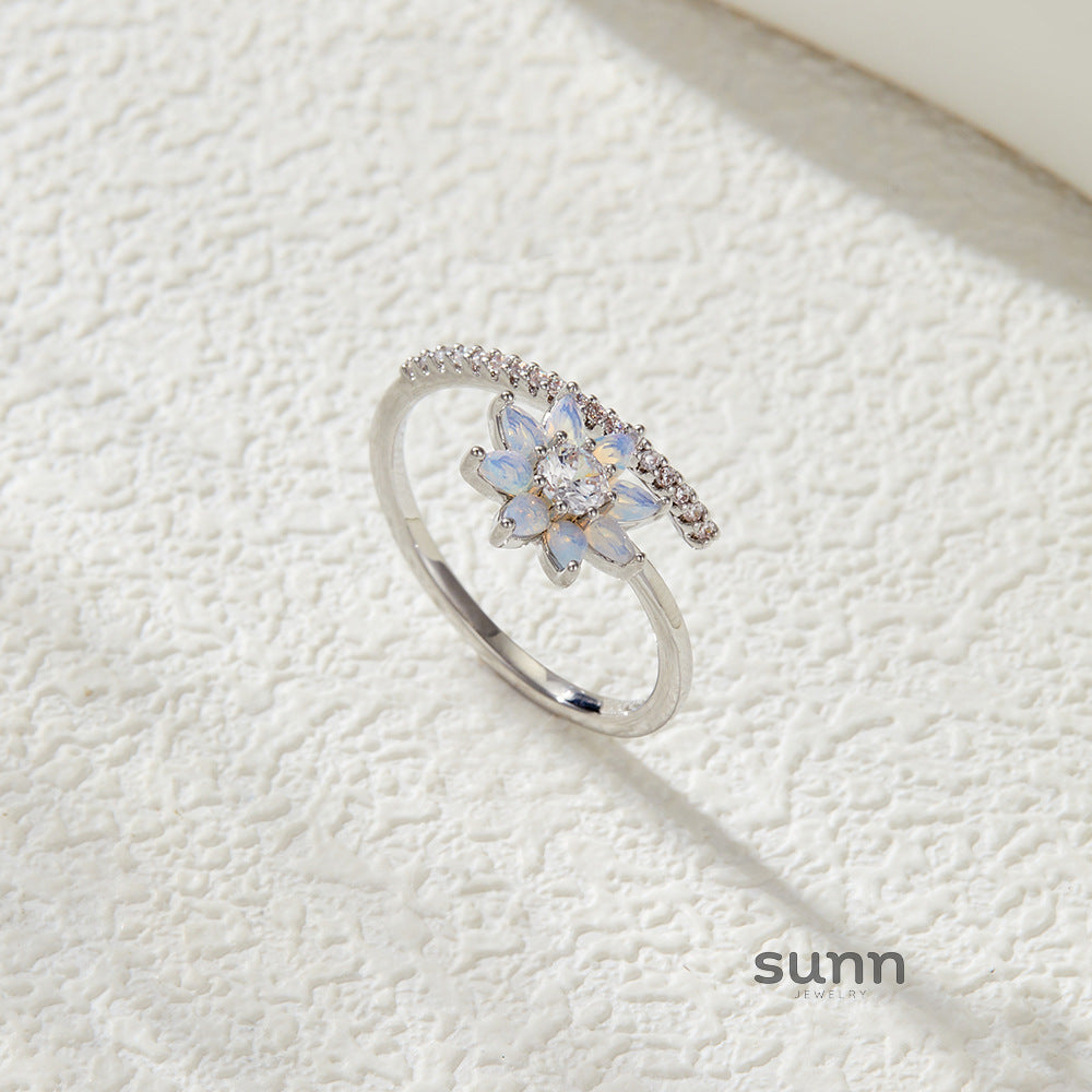 Annalynn Radiant Flower Open Ring [R08DJHOW]