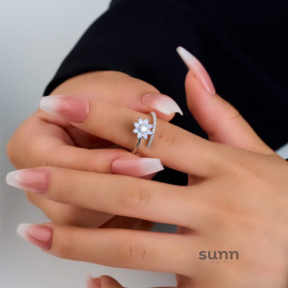 Annalynn Radiant Flower Open Ring [LDRAUETP]