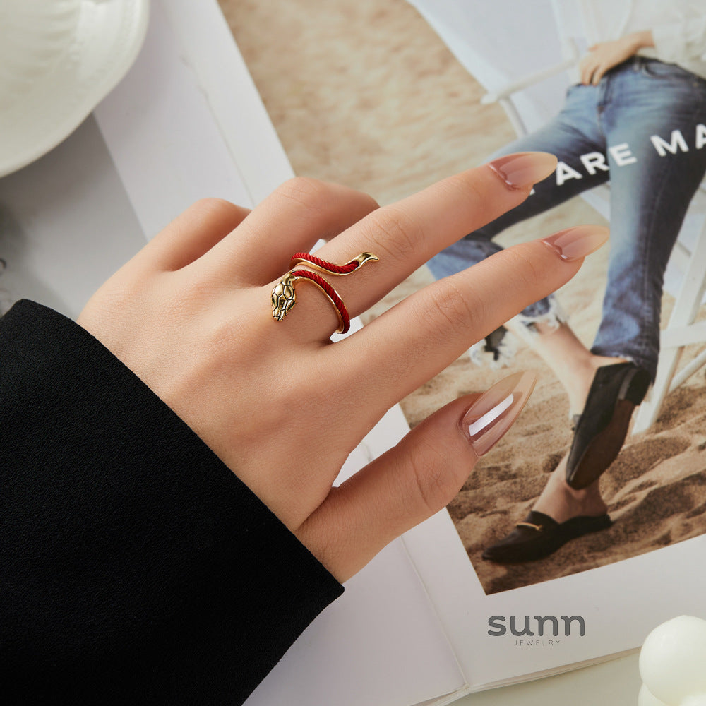 Annamae Zodiac Red Rope Ring [7YSX03D6]