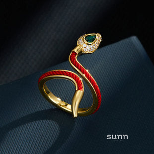 Annamae Zodiac Red Rope Ring [0FGSNGWP]