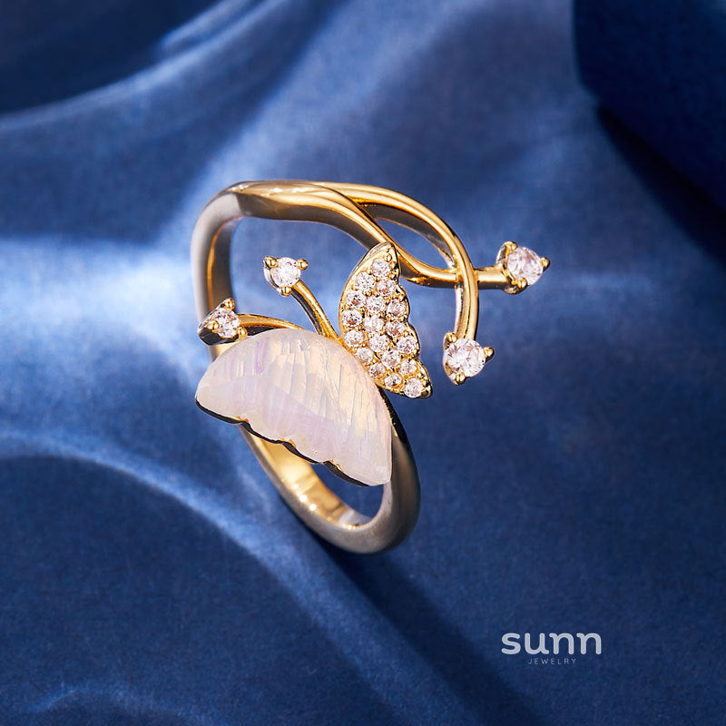 Annarose Gilded Butterfly Ring [OBNY3ZYL]