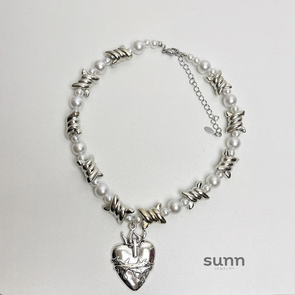 Annastasia Thorn Heart Pearl Choker [IVMRD871]