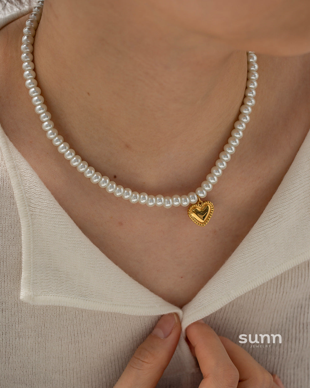 Annastyn Pearl Love Necklace [4A86REW7]