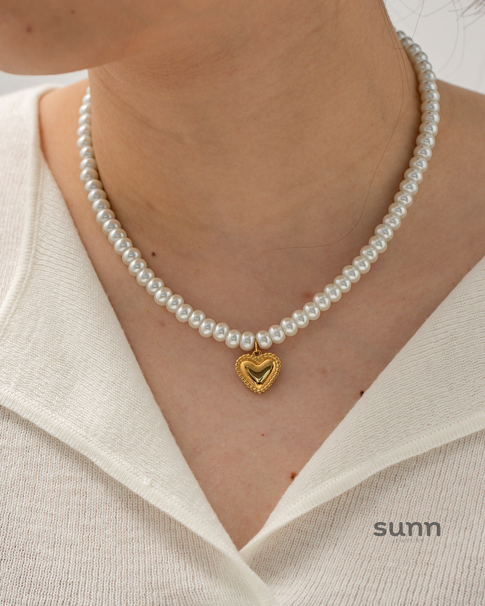 Annastyn Pearl Love Necklace [WDW0RSPZ]