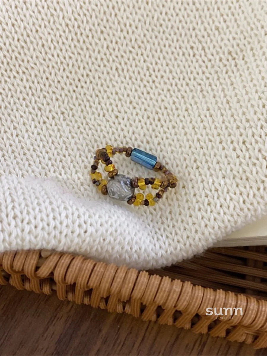 Anne Delicate Beaded Rings