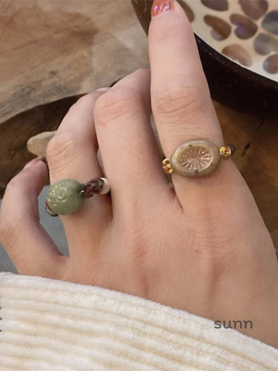Anne Delicate Beaded Rings