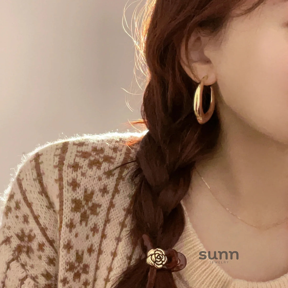 Anne Smooth Hoop Earrings