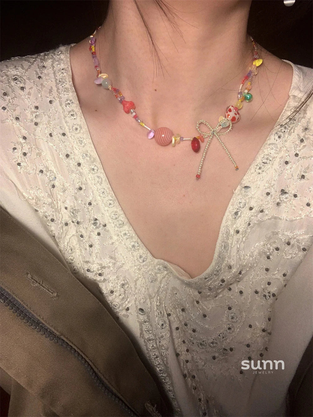 Annemarie Dopamine Beaded Choker