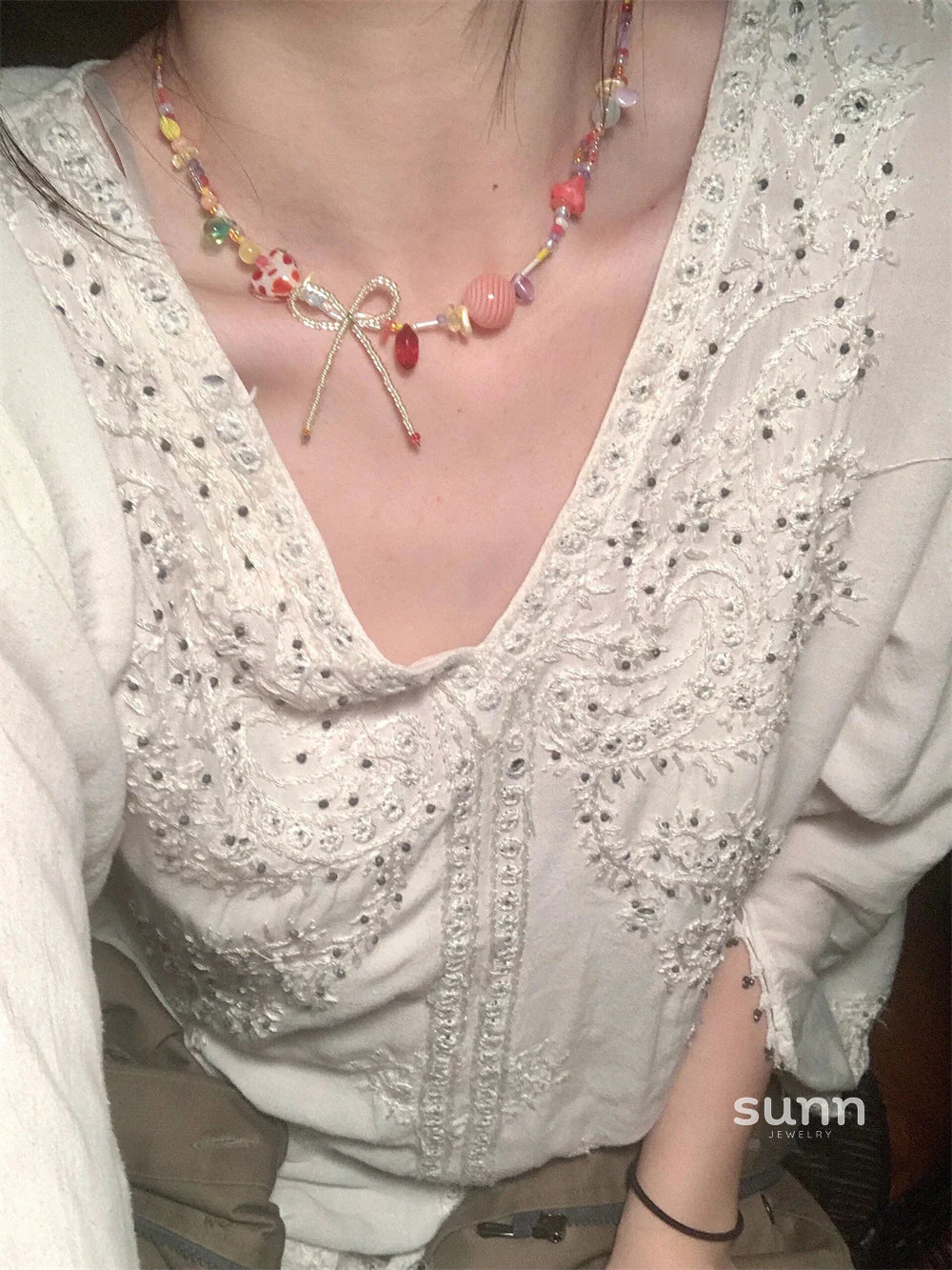 Annemarie Dopamine Beaded Choker