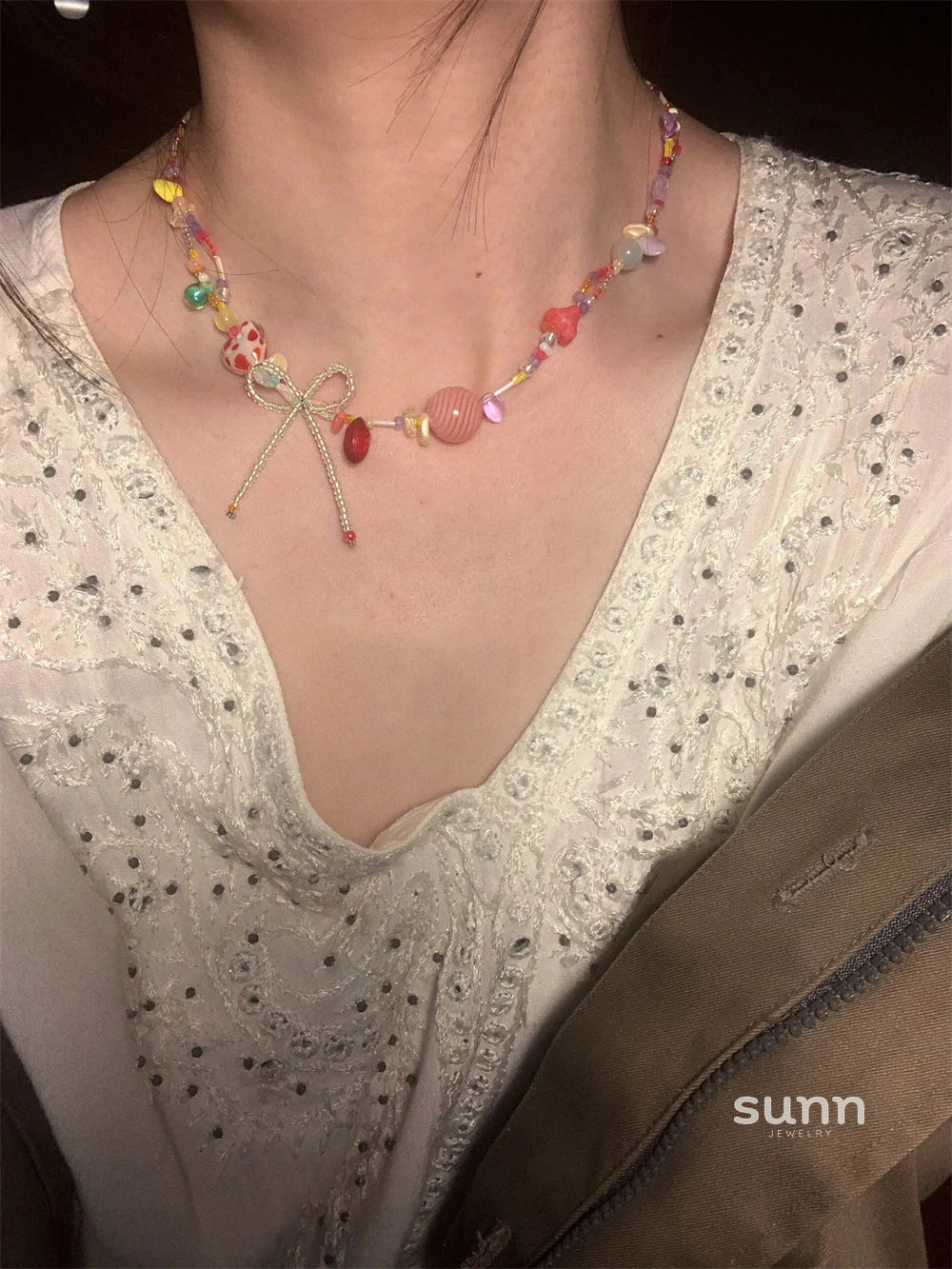 Annemarie Dopamine Beaded Choker