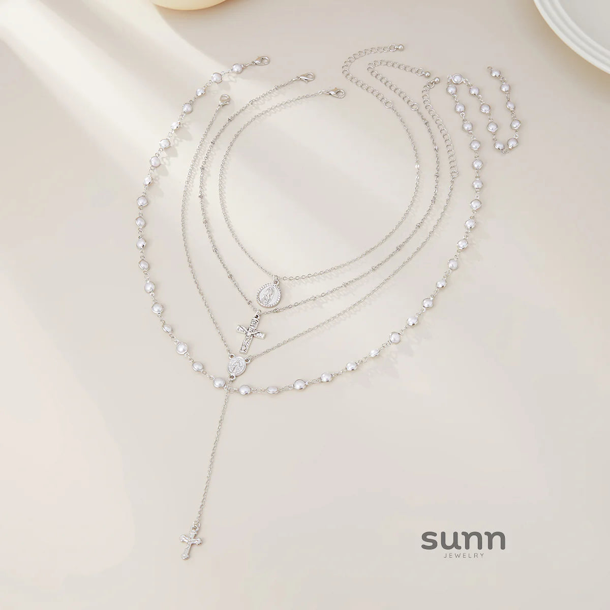 Annemarie Layered Pendant Necklace Set