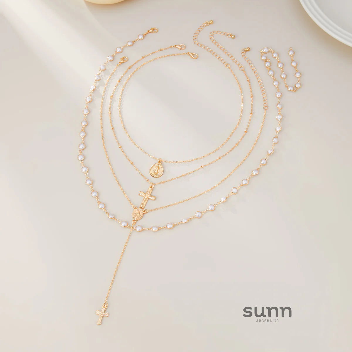 Annemarie Layered Pendant Necklace Set