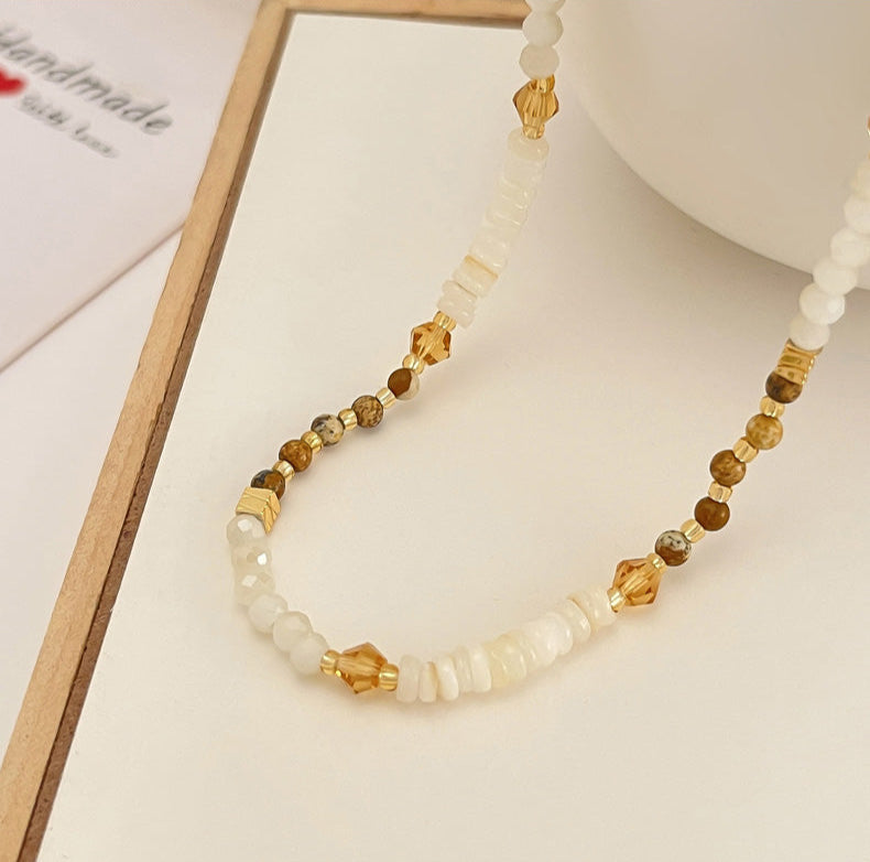 Annemarie Layered Stone Pendant Necklace [V433OFY4]