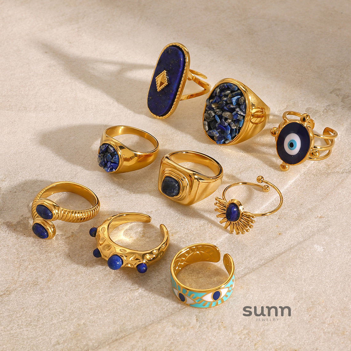 Annette Organic Stone Rings [YET0QTDS]