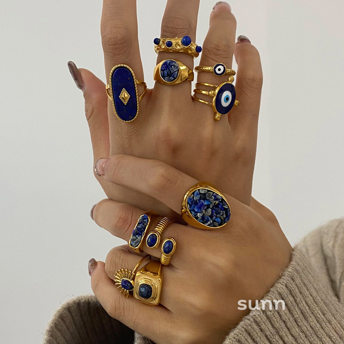 Annette Organic Stone Rings [JPLCEVH9]