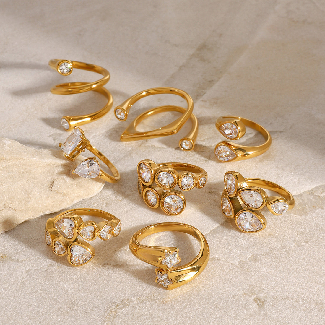 Annika Geometric Zircon Ring [WW6KEZAC]